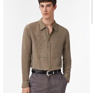 John Varvatos JOHN LENNON BANK STREET ILLUSTRATION SHIRT